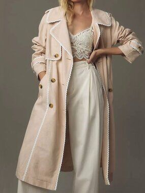 Avec Les Filles Rickrack Trench Coat